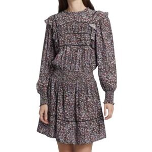 Rails Dress Women Small Floral Long Sleeve Lined Bohemian Cóctel‎ Elastic Waist